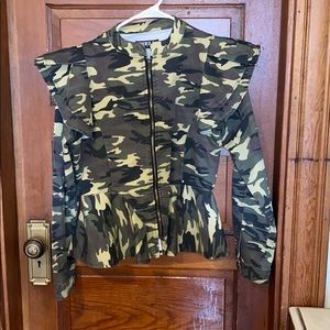 Army peplum jacket